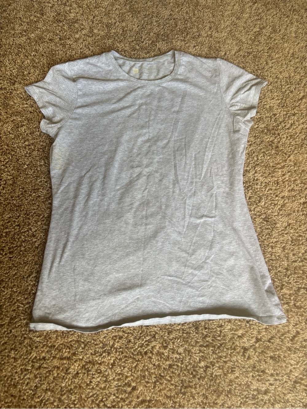 GAP Women's Short Sleeve Crewneck Tee - Light Gray